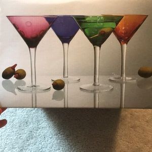 Four brand new martini glasses!